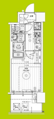 エステムコート難波WEST-SIDEIXレデント 間取り図
