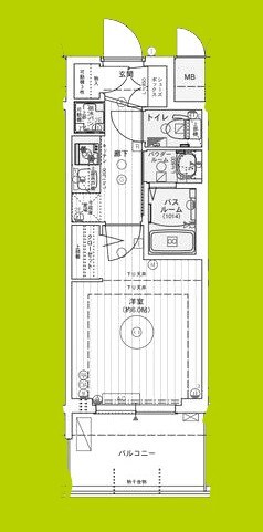 エステムコート難波WEST-SIDEIXレデント 間取り図