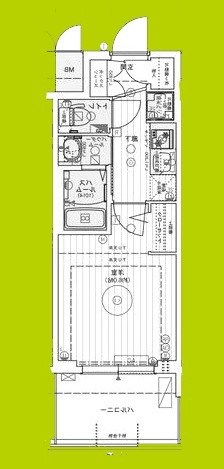 エステムコート難波WEST-SIDEIXレデント 間取り図
