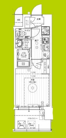 エステムコート難波WEST-SIDEIXレデント 間取り図