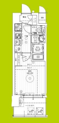 エステムコート難波WEST-SIDEIXレデント 間取り