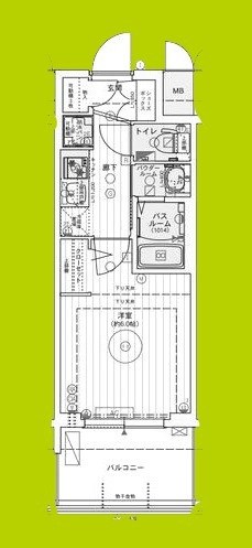 エステムコート難波WEST-SIDEIXレデント 間取り図