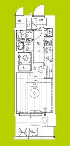 エステムコート難波WEST-SIDEIXレデント 間取り図