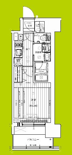 レオンヴァリエ長堀通 間取り図