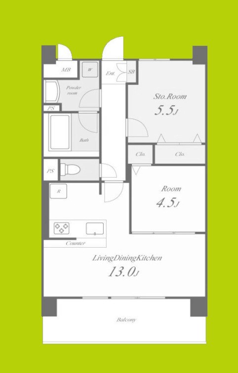 アトリエール堺寺地町 間取り図