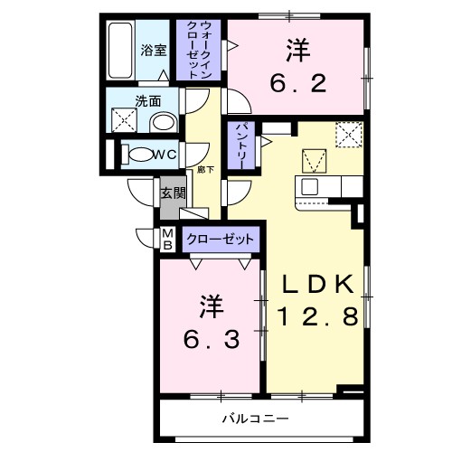 ソレイユ茨木 間取り図