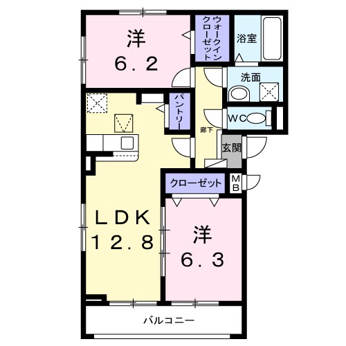 ソレイユ茨木 間取り図