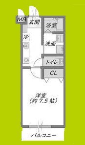 プルメリア関大前 間取り図
