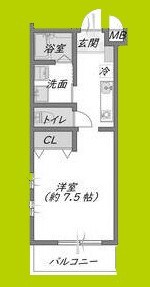 プルメリア関大前 間取り図
