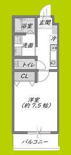 プルメリア関大前 間取り図