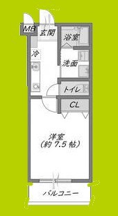 プルメリア関大前 間取り図
