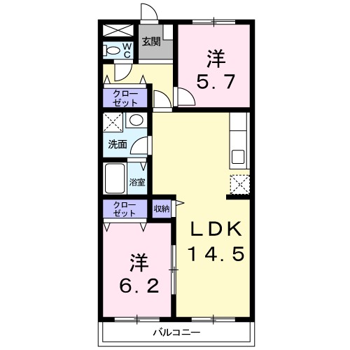 サウスタウンＦ 間取り
