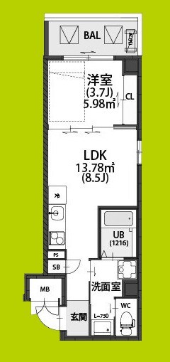 Ｅ-Ｂｏｎｈｅｕｒ尼崎 間取り図