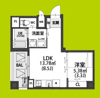 Ｅ-Ｂｏｎｈｅｕｒ尼崎 間取り図