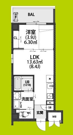 Ｅ-Ｂｏｎｈｅｕｒ尼崎 間取り図