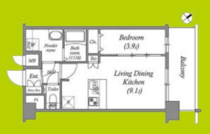 アドバンス大阪クラージュ 間取り
