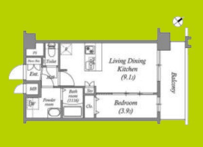 アドバンス大阪クラージュ 間取り