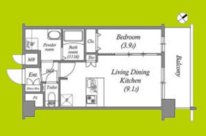 アドバンス大阪クラージュ 間取り