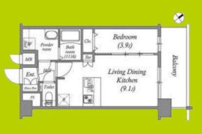 アドバンス大阪クラージュ 間取り