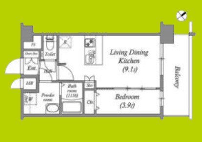 アドバンス大阪クラージュ 間取り