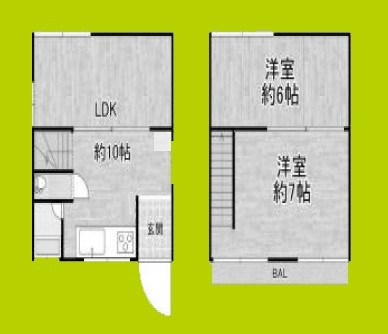 加美東6丁目テラスハウス 間取り