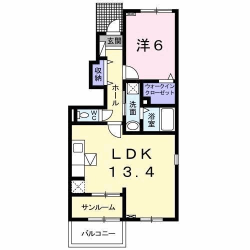 スペーシア　Ⅰ号館 間取り