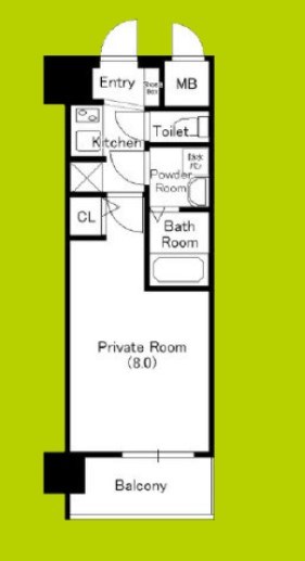 プロシード心斎橋東ヴァンターレ  間取り