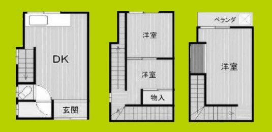 南江口3丁目テラスハウス 間取り
