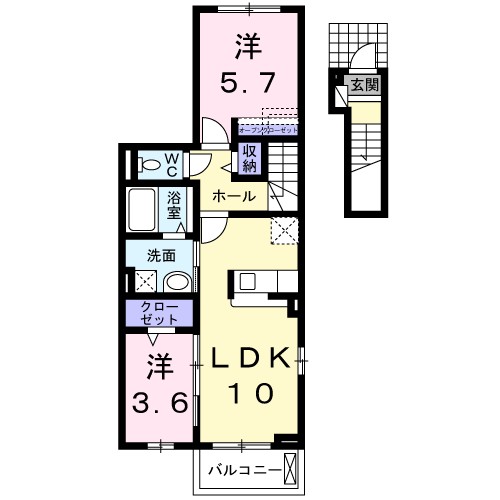 ディアコート口酒井　参番館 間取り