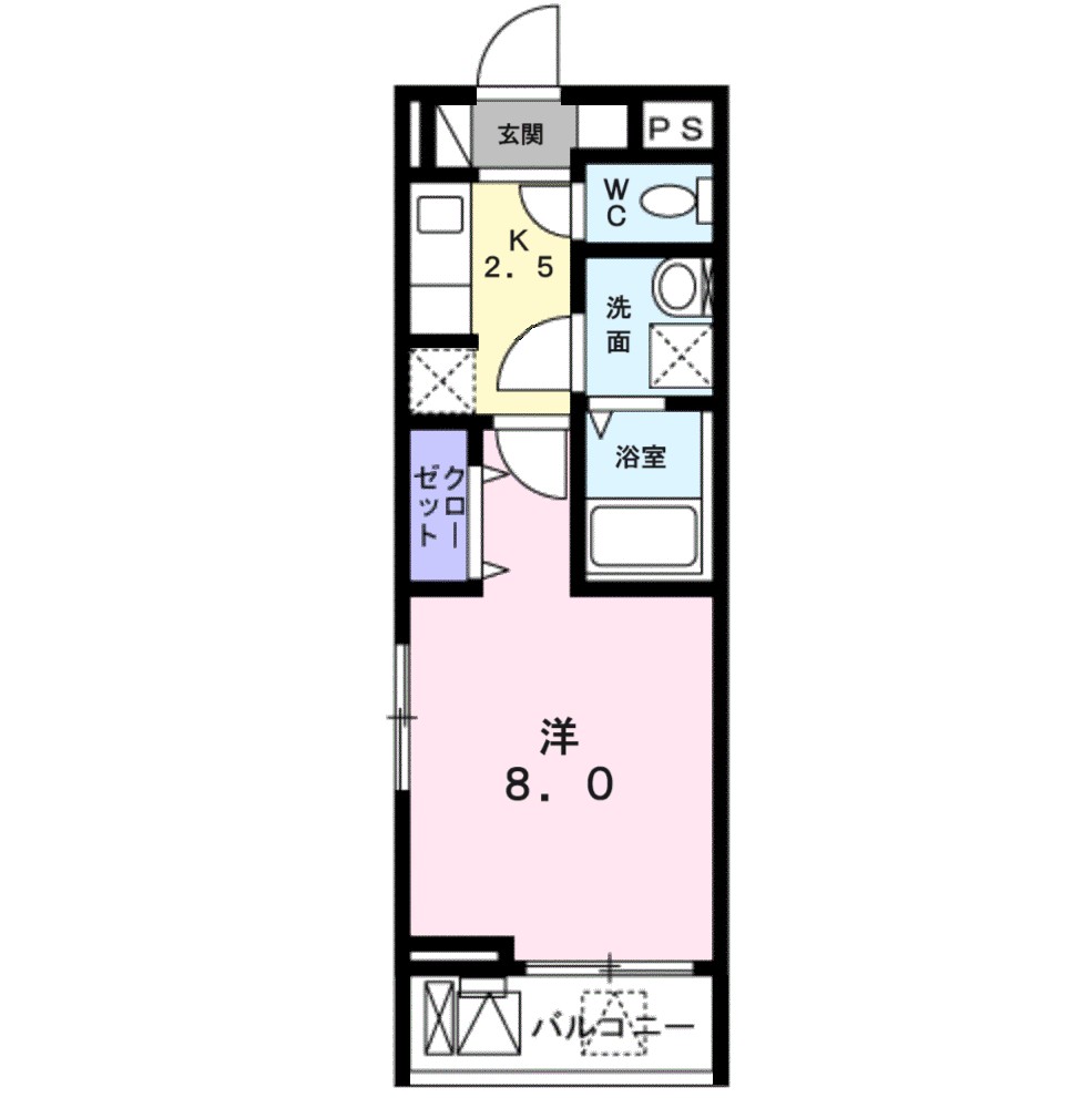 ハイツ　ユベーレン 間取り