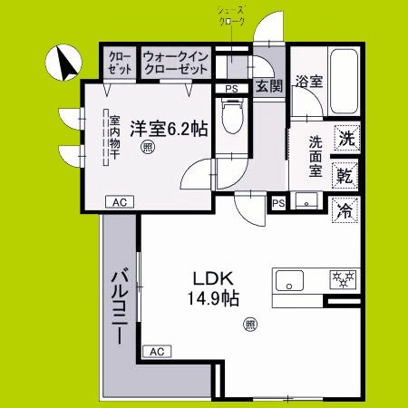 クラシスト東粉浜WEST 間取り