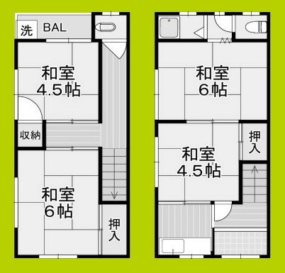 都島本通四丁目貸家 間取り