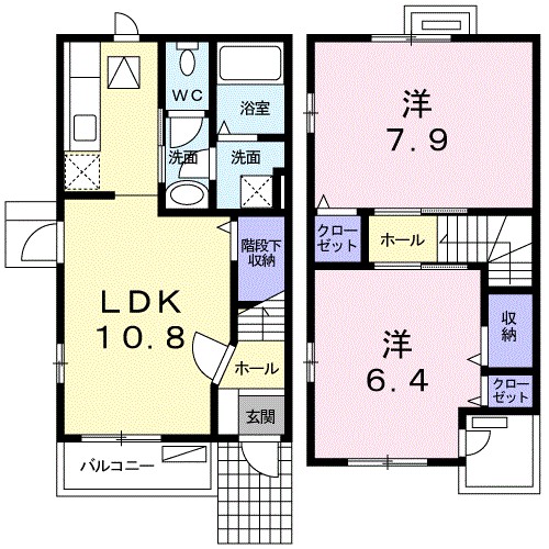ウェーヴ　イン・畷 間取り