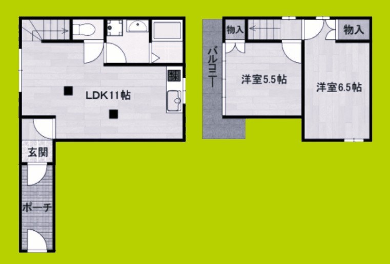 東粉浜1丁目テラスハウス 間取り