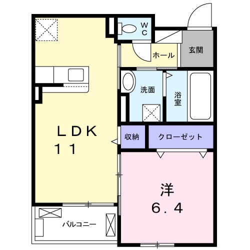 ゼクシー　桜ケ丘Ａ棟 間取り