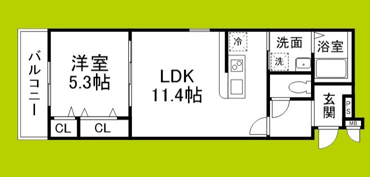 フジパレス住吉遠里小野Ⅴ番館 間取り