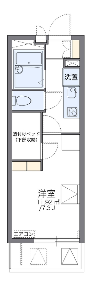 レオパレスアブリール３番館 間取り