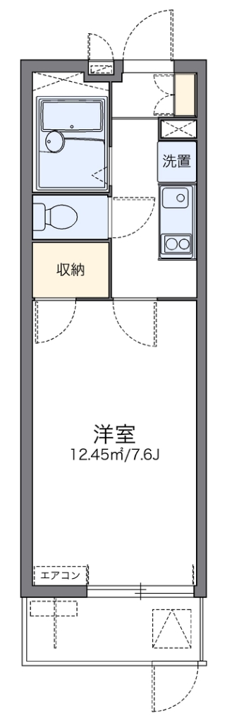 レオパレスドリームハイツ氷室 間取り