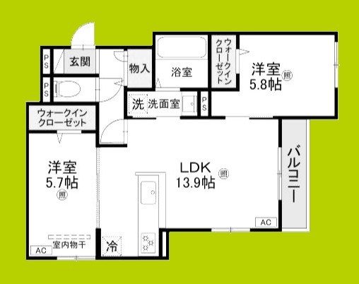 プライム金剛 間取り図