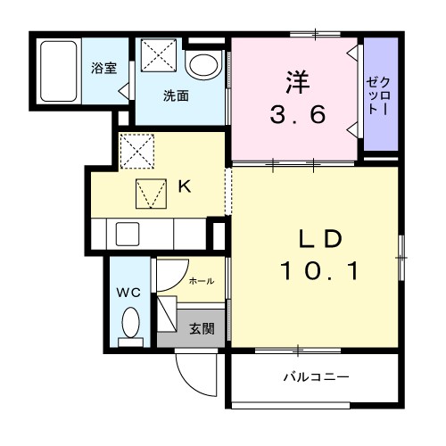 コート向田ＥＡＳＴ 間取り図