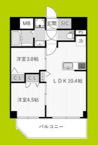 エスリードレジデンス　ザ・グラン南堀江 間取り