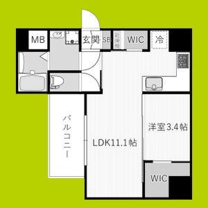 エスリードレジデンス　ザ・グラン南堀江 間取り