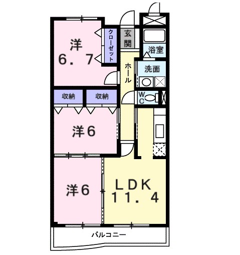 アベニールみなみの 間取り