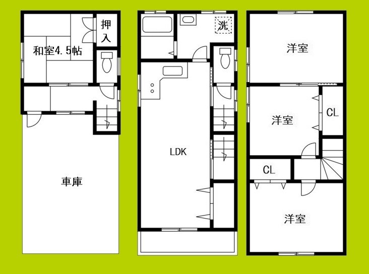 千本南2丁目戸建て 間取り