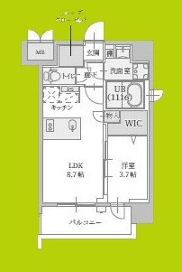 プランドール新北野 間取り