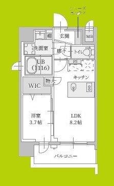 プランドール新北野 間取り