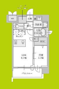 プランドール新北野 間取り