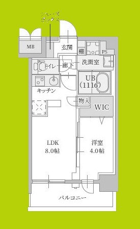 プランドール新北野 間取り