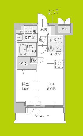 プランドール新北野 間取り