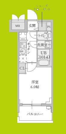 プランドール新北野 間取り